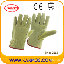 Industrial Safety Pig Split Drivers Leather Work Gloves (21202)